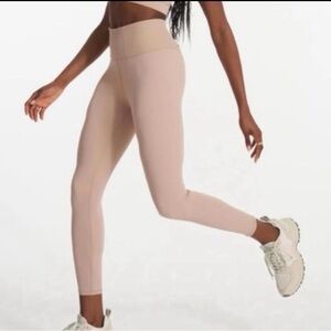 Vuori Studio Rib Waist Leggings VW428 Nude Coconut Women’s Sz S Athletic READ